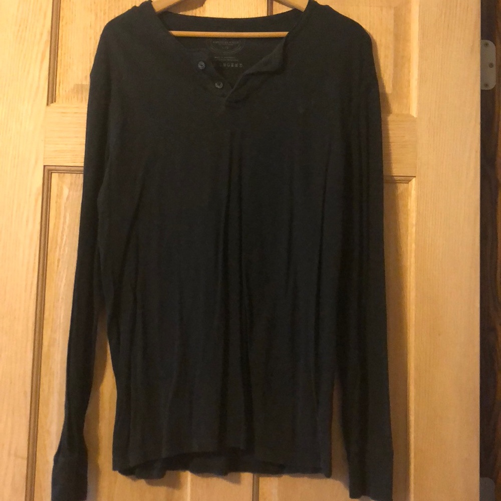 AE Long Sleeve 1/4 Button Men’s Shirt